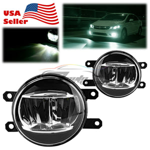 Pair 5000K LED Fog Light Lamp Clear Lens Replacement Upgrade For Lexus Toyota T2