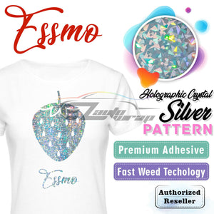 ESSMO™ Holographic Crystal Silver Pattern Heat Transfer Vinyl HTV SP08