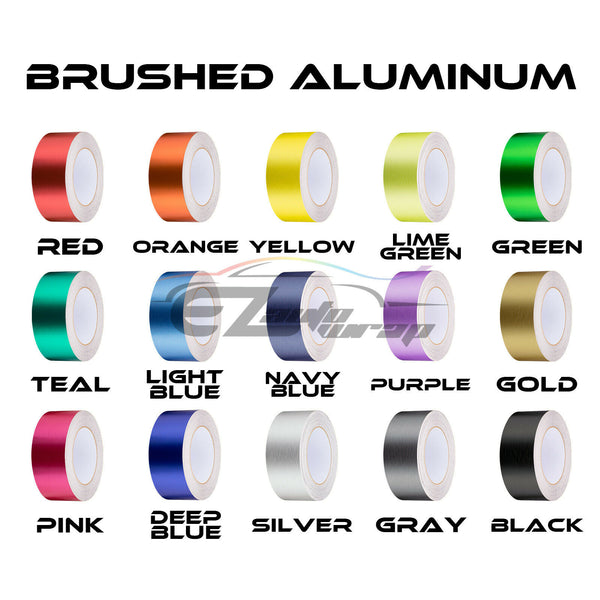 Racing Stripe Brushed Aluminum 2" 4" 6" 8" 10" 12" / 25FT