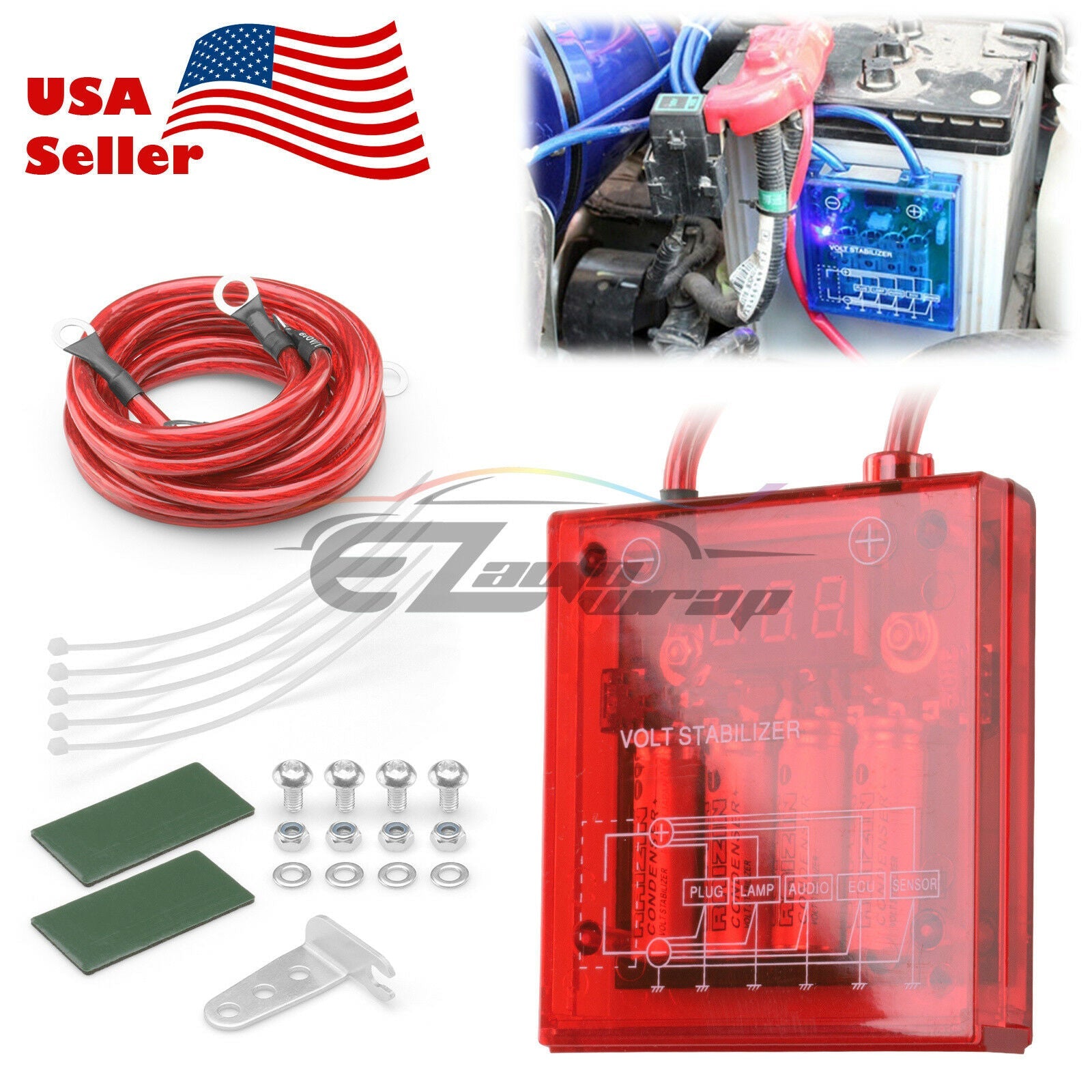 Universal Car Battery Voltage Stabilizer (Blue / Purple / Red / Yellow)