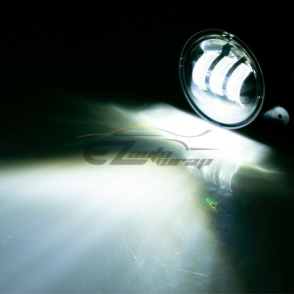 Pair 4"inch 30W Round LED Fog Light Lamp DRL for Jeep Wrangler JK TJ Dodge F3