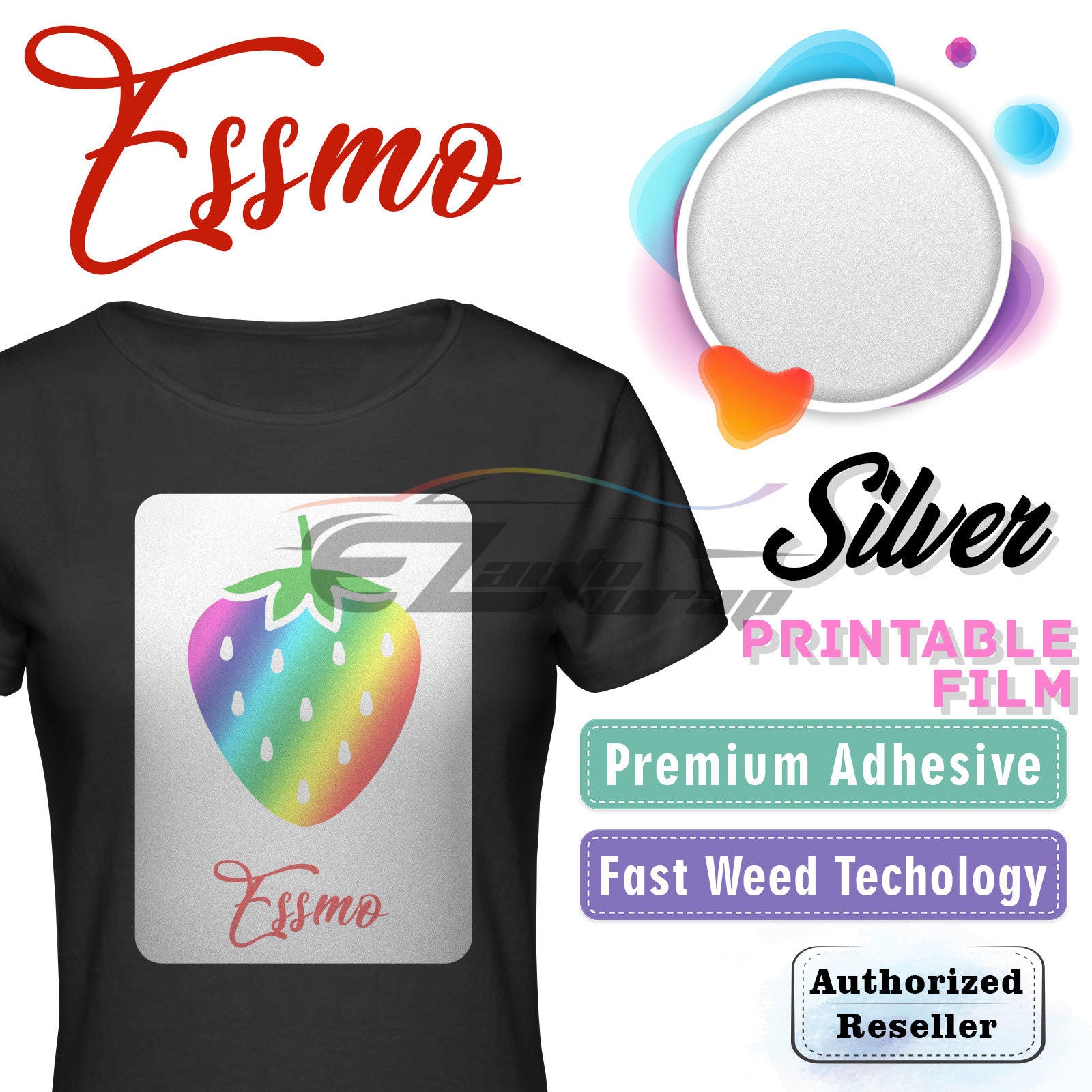 ESSMO™ Silver Printable DD02 Heat Transfer Vinyl HTV