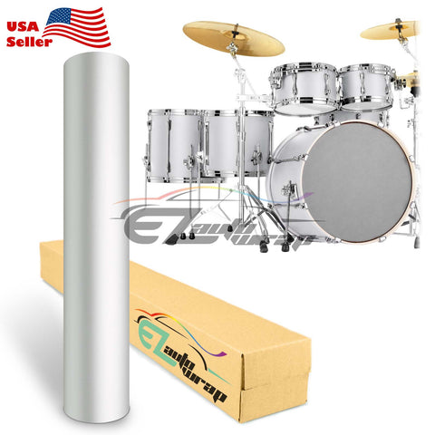 Drum Wrap Vinyl Kit Matte Silver