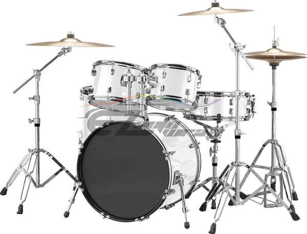 Drum Wrap Vinyl Kit Gloss Diamond Glitter White