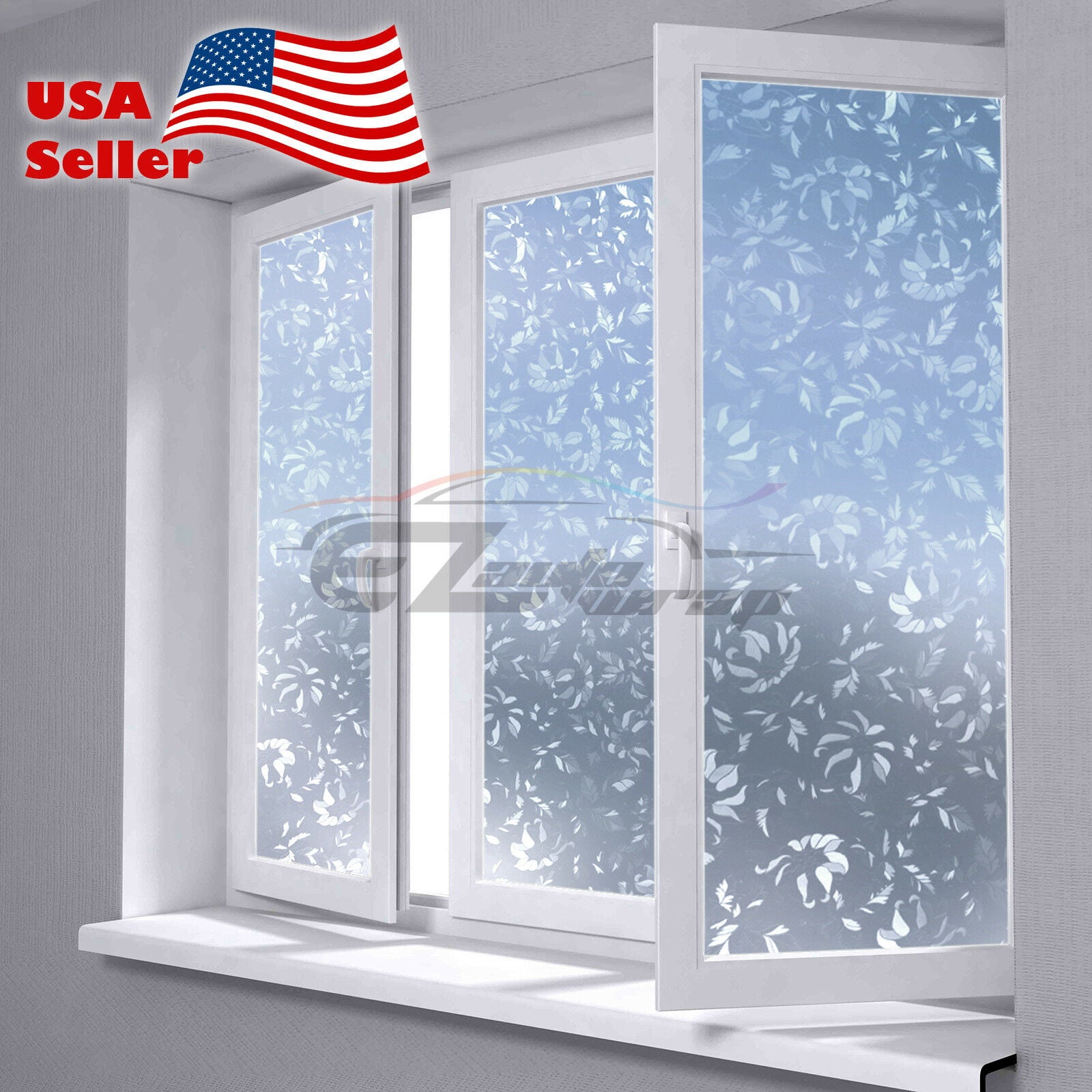 Frosted Flower Glass Window Film 4001