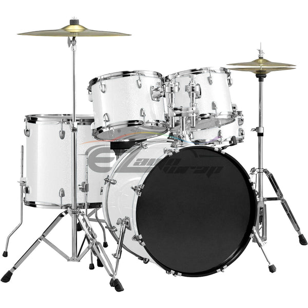 Drum Wrap Vinyl Kit Gloss Diamond Glitter White