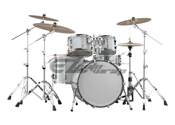 Drum Wrap Vinyl Kit Gloss Silver