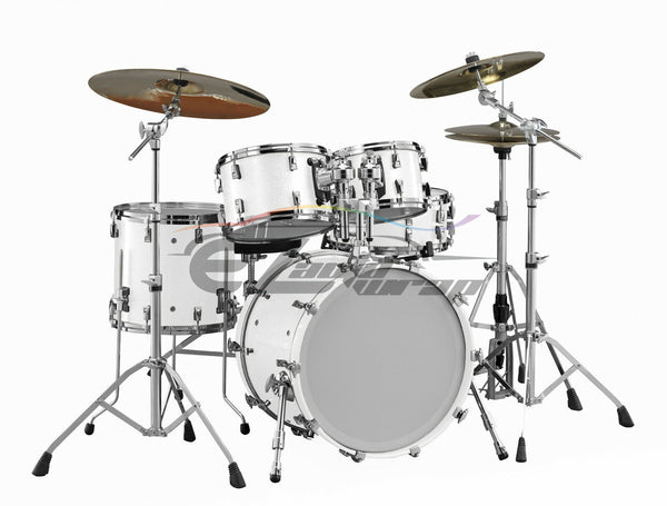 Drum Wrap Vinyl Kit Gloss Diamond Glitter White