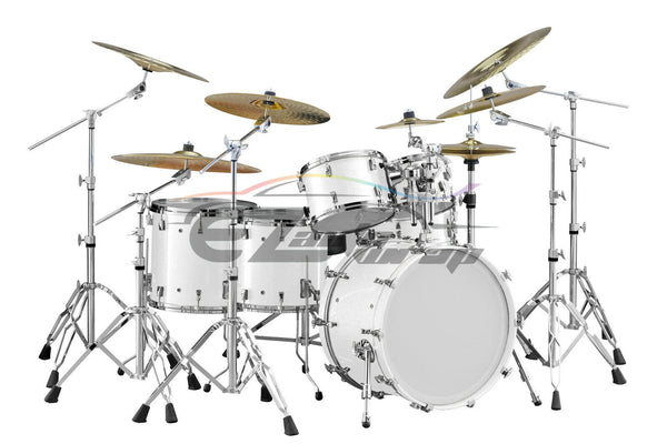 Drum Wrap Vinyl Kit Gloss Diamond Glitter White