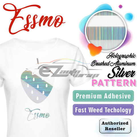 ESSMO™ Holographic Aluminum Silver Pattern Heat Transfer Vinyl HTV SP04