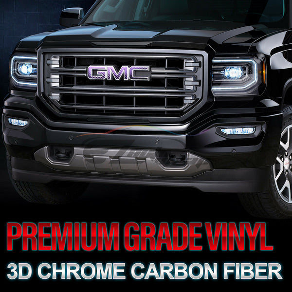 6pcs 4"x6" Chrome Pattern GMC Emblem Overlay