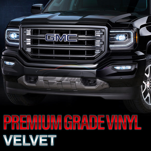 6pcs 4"x6" Velvet Suede Texture GMC Emblem Overlay