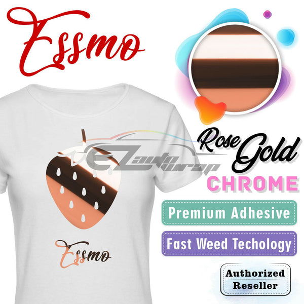 ESSMO™ Rose Gold Chrome Heat Transfer Vinyl HTV DS08