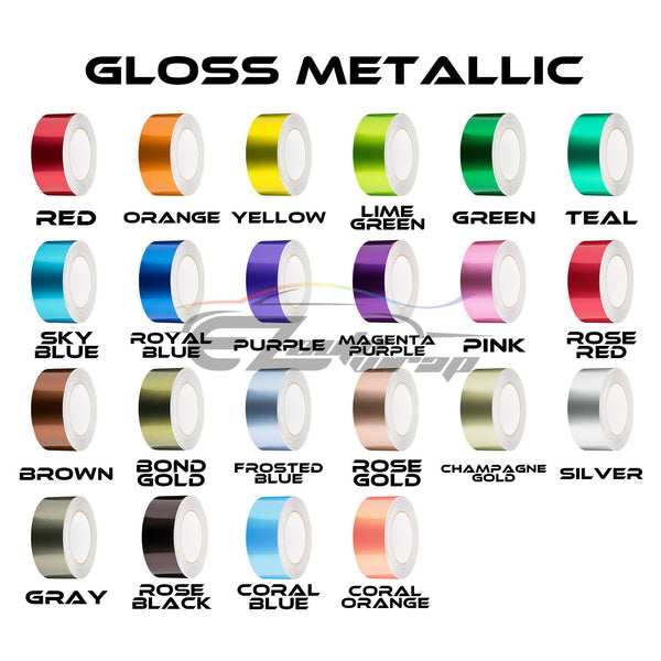 Racing Stripe Gloss Metallic 8" 10" 12" / 25FT