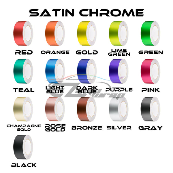 Racing Stripe Satin Chrome 2" 4" 6" 8" 10" 12" / 50FT