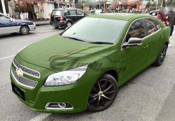 Cat Eye Army Green Vinyl Wrap