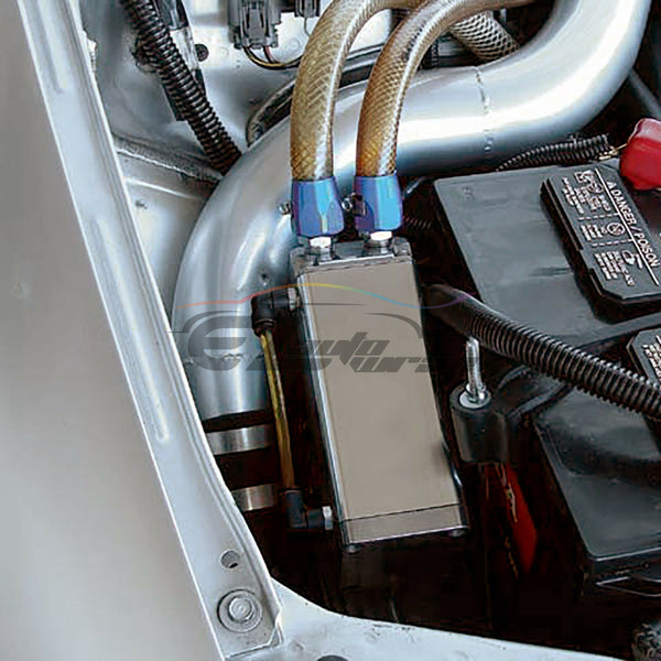 Billet Aluminum Square Engine Oil Catch Tank #02 (Black / Blue / Gold / Green / Neo Chrome / Purple / Red / Silver)