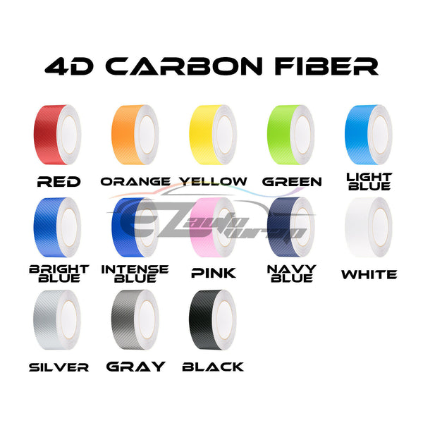 Racing Stripe 4D Carbon Fiber Semi Gloss 2" 4" 6" 8" 10" 12" / 50FT