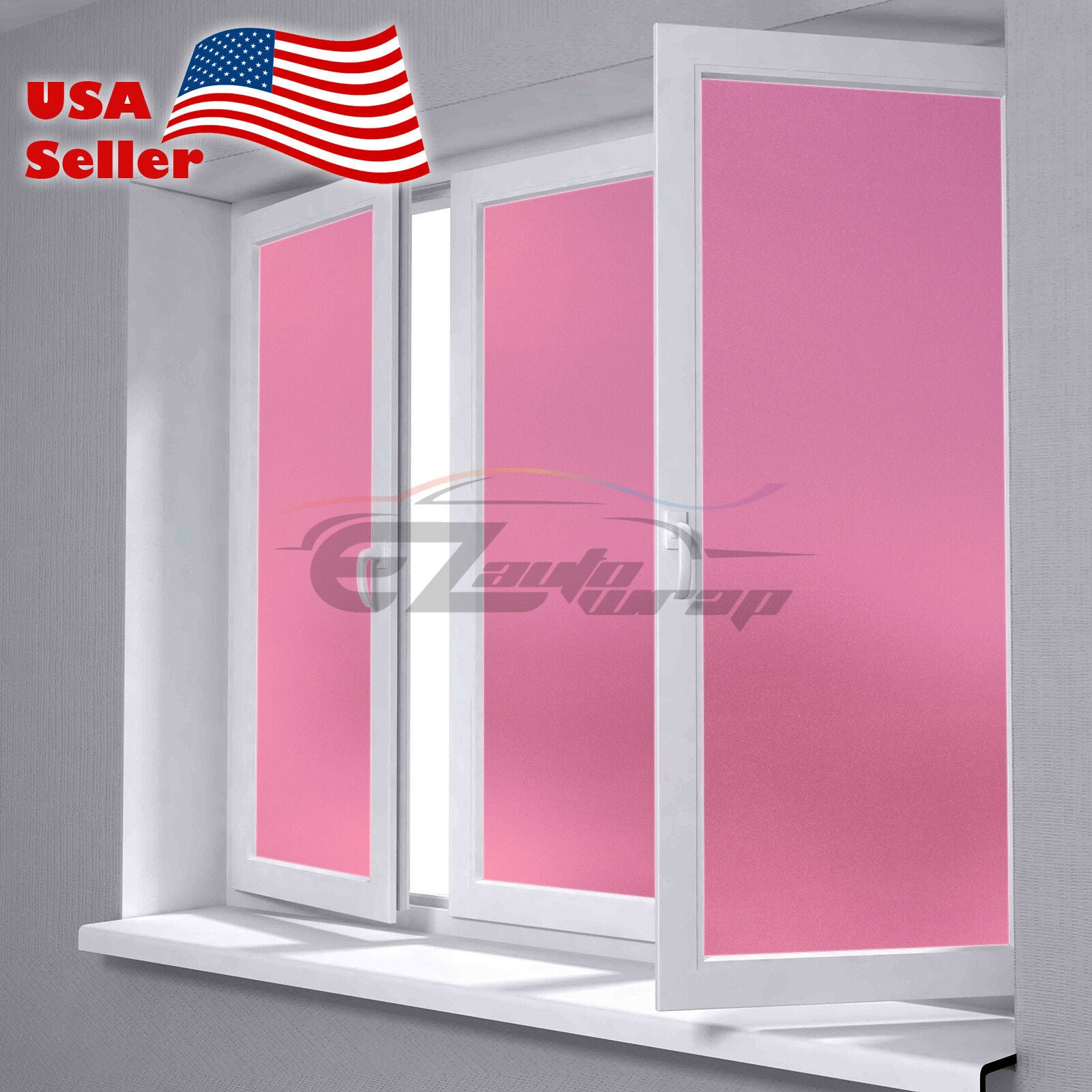 Frosted Pink Glass Window Film