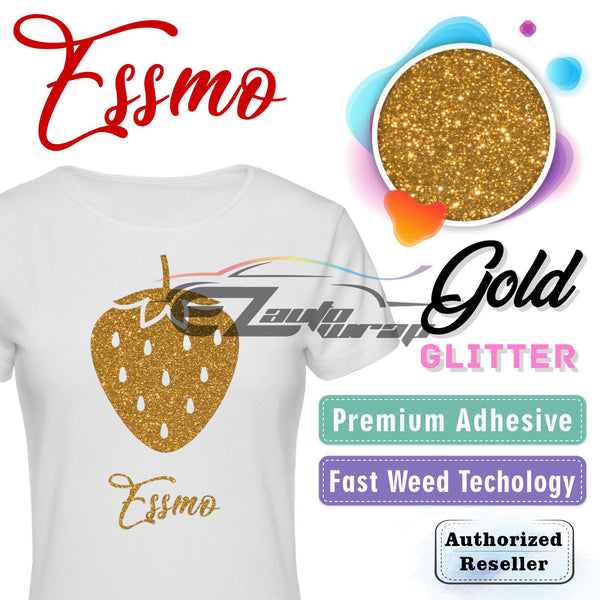 ESSMO™ Gold Glitter Sparkle Heat Transfer Vinyl HTV DG03