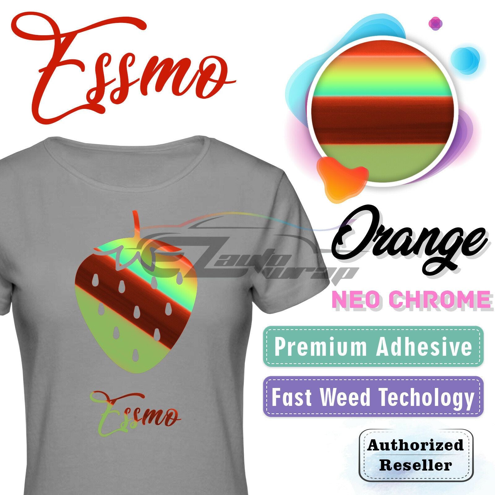 ESSMO™ Orange Neo Chrome Heat Transfer Vinyl HTV NC01
