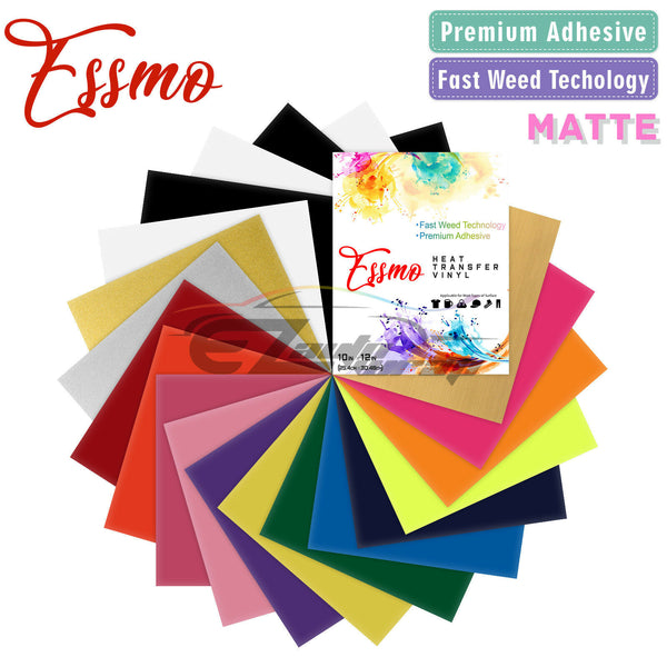 20pcs 16 Colors Matte Heat Transfer Vinyl 12"x10" HTV Bundle