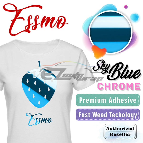 ESSMO™ Sky Blue Chrome Heat Transfer Vinyl HTV DS19