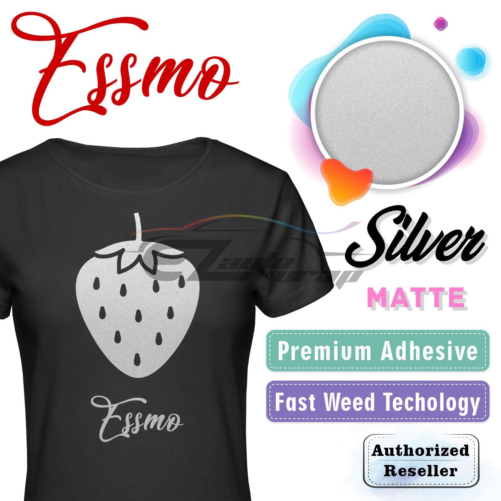 ESSMO™ Silver Matte Solid Heat Transfer Vinyl HTV DP04
