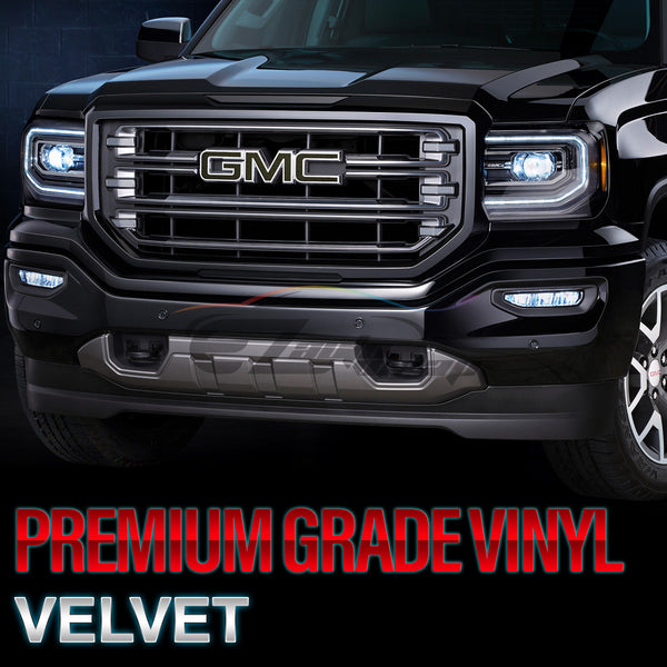 6pcs 4"x6" Velvet Suede Texture GMC Emblem Overlay