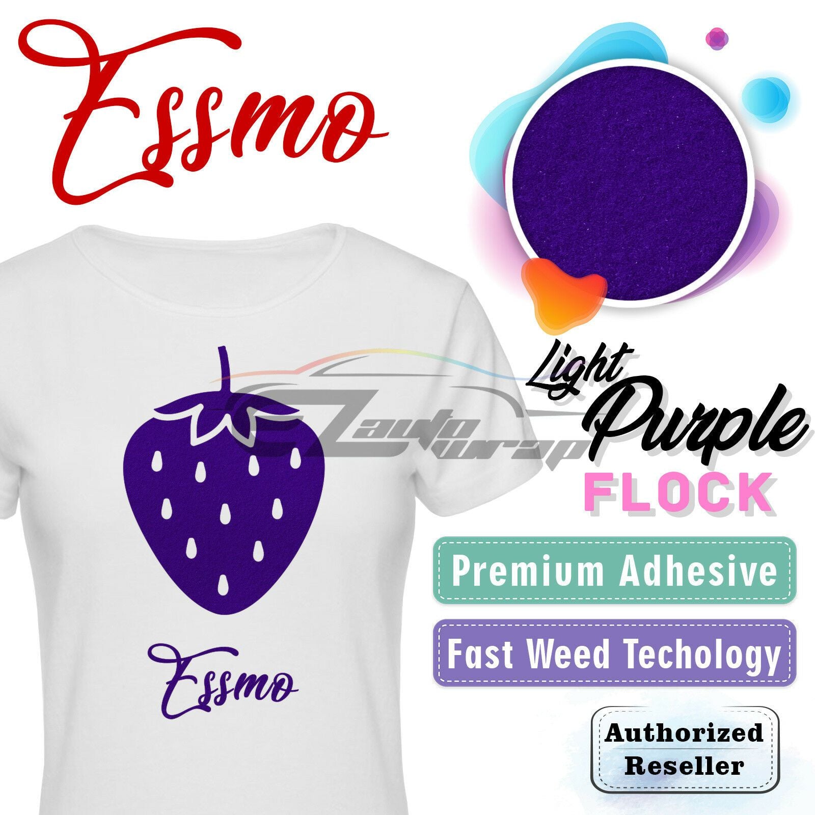 ESSMO™ Light Purple Flock Heat Transfer Vinyl HTV DF12