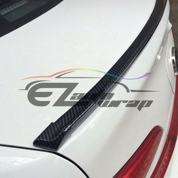 Carbon Fiber Black Rubber Rear Roof Trunk Spoiler Wing 5ft/60"