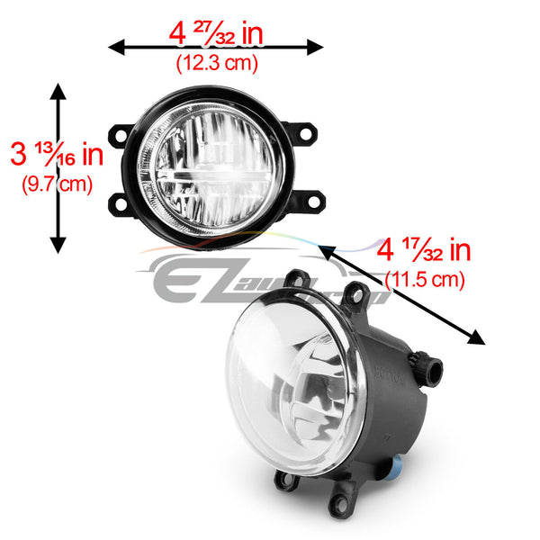 Pair 80W LED Fog Light Lamp Clear lens Replacement Upgrade For Lexus Toyota T5