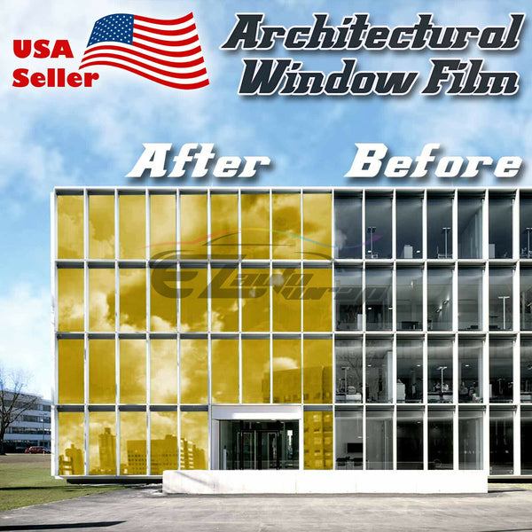 Gold Chrome Mirror Window Tint Film #09