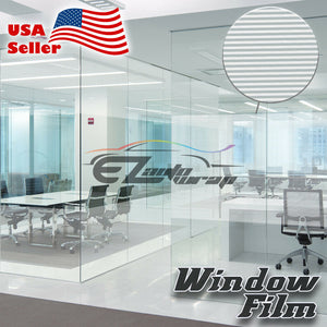 White Line Static Glass Window Film #43