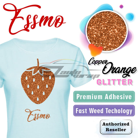 ESSMO™ Copper Orange Glitter Sparkle Heat Transfer Vinyl HTV DG10