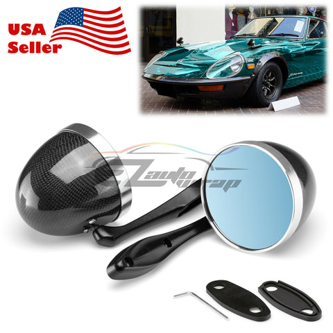 Universal Real Carbon Fiber Hotrod Muscle Car Vintage Side Mirror Both Side PC-MI28 CF