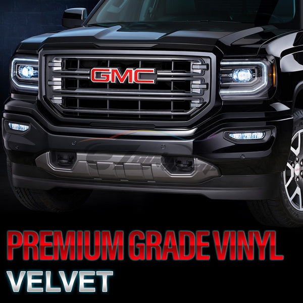 6pcs 4"x6" Velvet Suede Texture GMC Emblem Overlay