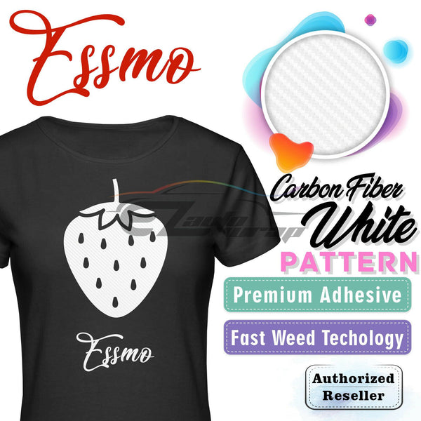 Essmo™ White Carbon Fiber Heat Transfer Vinyl HTV SP28