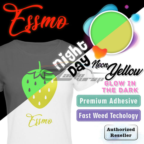 Essmo™ Glow in the Dark Neon Yellow Heat Transfer Vinyl HTV GD02